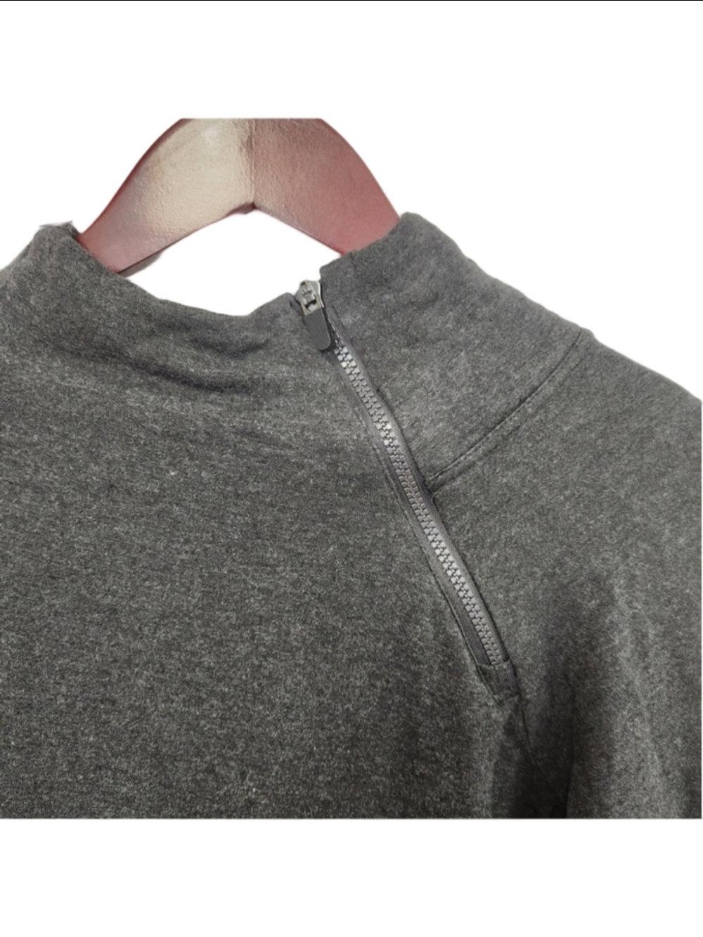 Scorpio Sol Women's Nova Zip Neck Long Sleeve Shirt Gray Size Medium NWOT - Picture 2 of 5